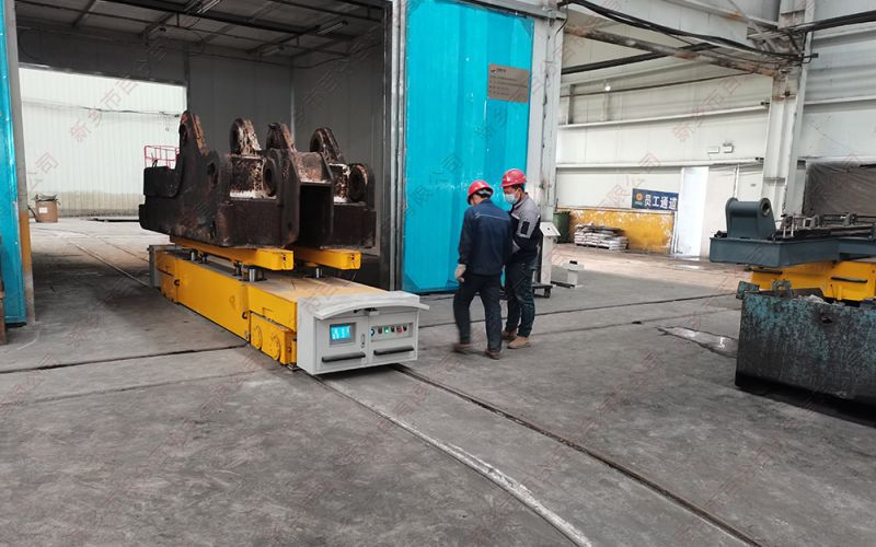 電動(dòng)軌道地平車在噴砂、清洗、噴漆、烘干等噴涂工序中的應(yīng)用